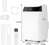 Climatiseur Mobile 12000 BTU 3-En-1 Refroidissement, Ventilateur & Déshumidificateur 45L/Jour, Silencieux